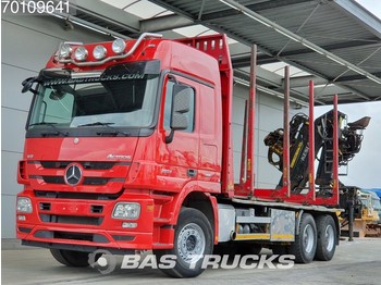 Mercedes-Benz Actros 2651 L 6X4 V8 Crane Kran Euro 5 Kesla 2112Z Retarder Big-Axle - Trailer kehutanan