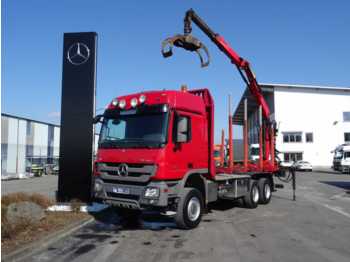 Mercedes-Benz Actros 3355 AK 6x6 V8 Holztransporter/Kurzholz  - Trailer kehutanan