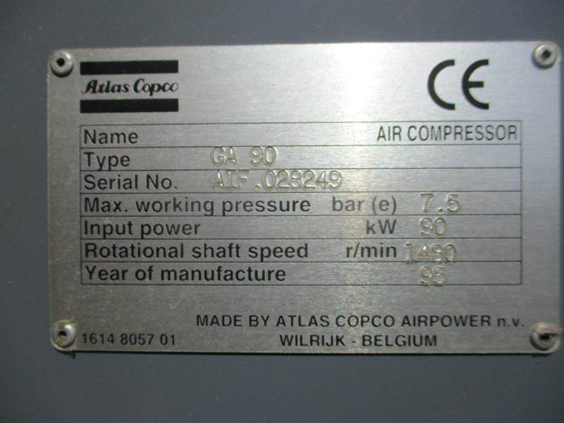 Kompresor udara Atlas-Copco GA 90: gambar 13