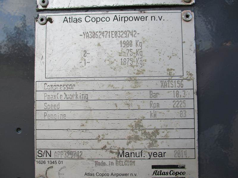 Kompresor udara Atlas-Copco XATS 156 DD - N: gambar 16