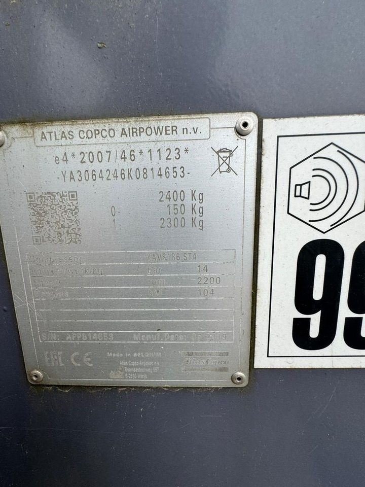 Kompresor udara Atlas Copco XAVS 186Jd: gambar 3