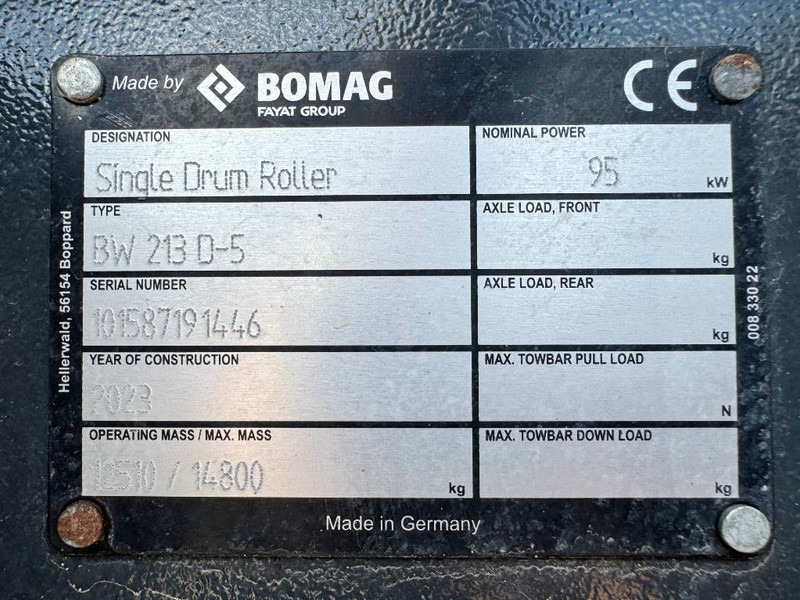 Roller Bomag BW213D-5 - New / Unused / CE Certifed: gambar 18