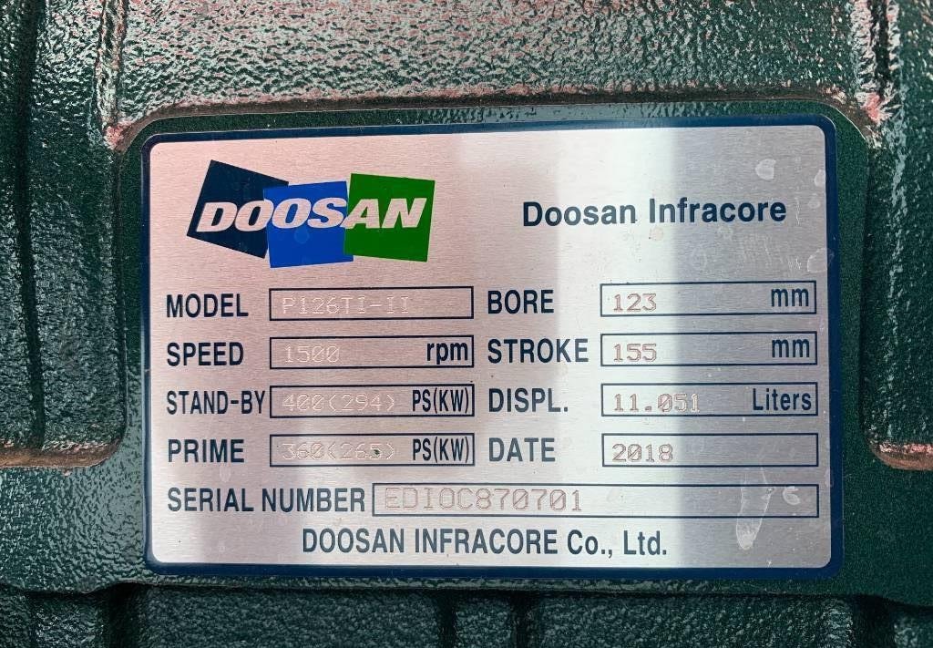 Leasing Doosan engine P126TI-II - 330 kVA Generator - DPX-15552  Doosan engine P126TI-II - 330 kVA Generator - DPX-15552: gambar 7
