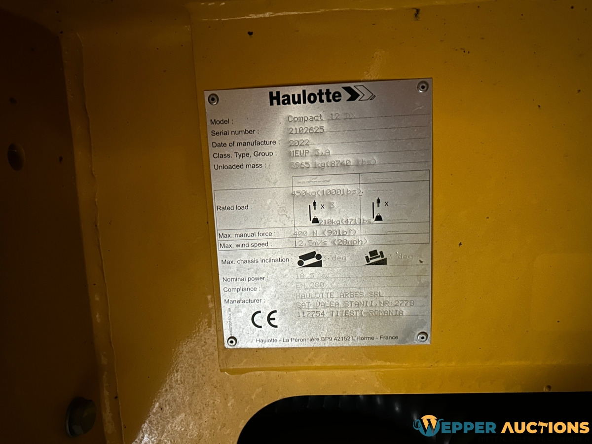 Scissor lifts Haulotte Compact 12 DX Arbeitsbühne (177std.): gambar 11