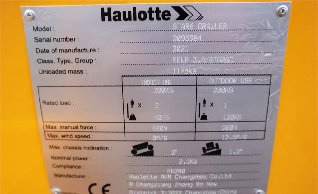 Boom artikulasi Haulotte STAR 6 CRAWLER Valid inspection, *Guarantee! Non M: gambar 6