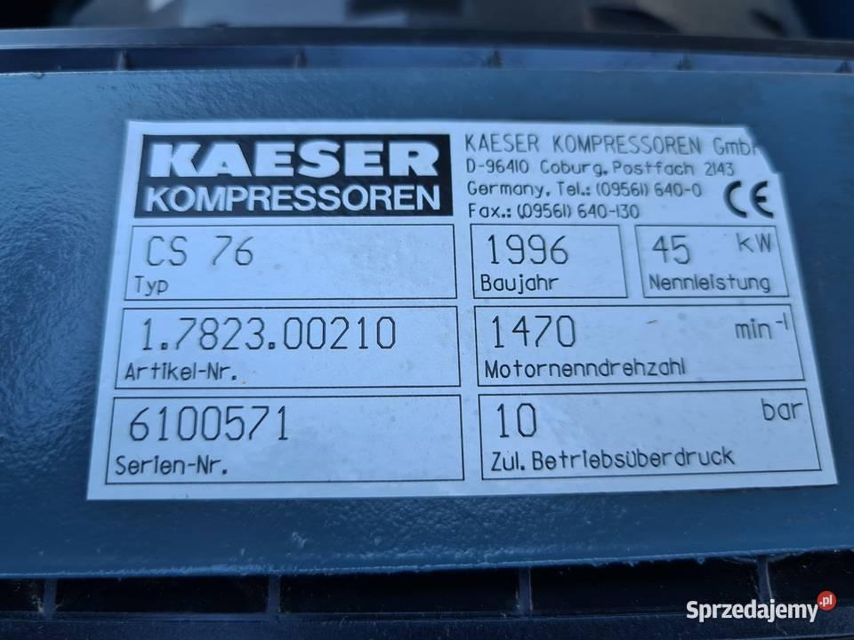 Kompresor udara Kompresor śrubowy KAESER CS 76 45 kw: gambar 5