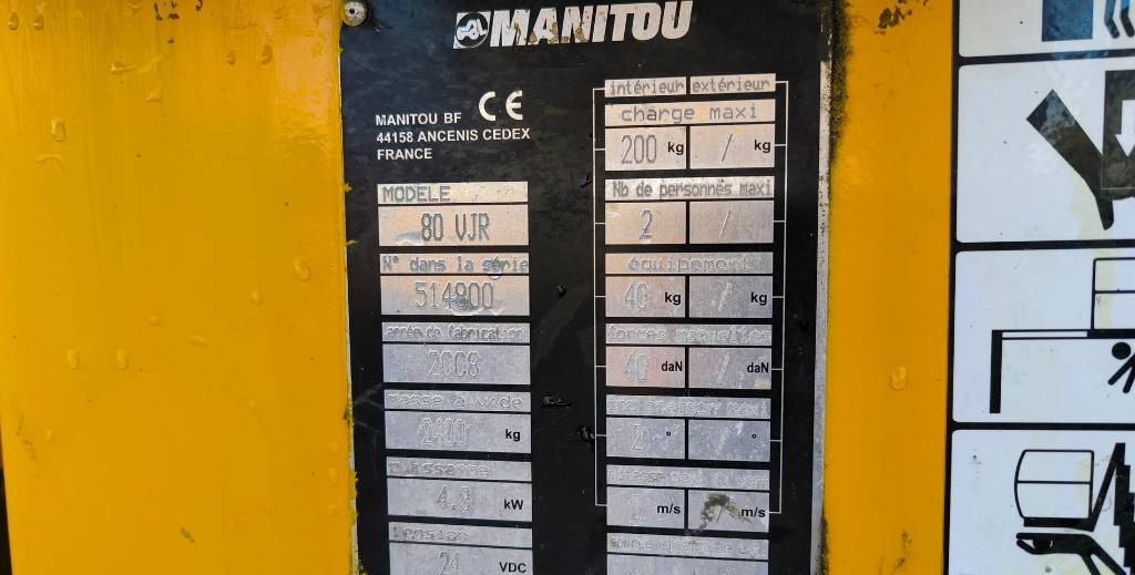 Lift tiang vertikal Manitou 80 VJR: gambar 10