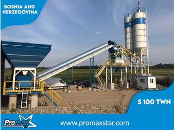 PROMAX Stationary Concrete Batching Plant S100-TWN (100m3/h) - Pabrik beton