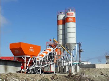 Plusmix 100 m³/hour Mobile Concrete Batching Plant - BETONYY ZAVOD - CEN - Pabrik beton