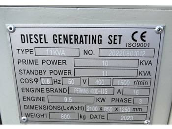 Genset Perkins 403D-11G - 11 kVA Generator - DPX-19799: gambar 4