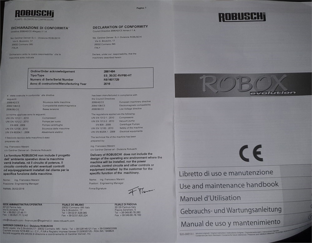 Kompresor udara Robuschi Robox Evolution: gambar 9