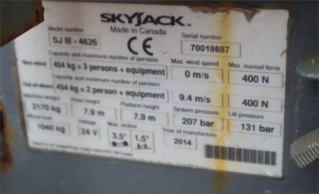 Scissor lifts SkyJack SJ4626 Electric, 10m Working Height, 454kg Capacit: gambar 13
