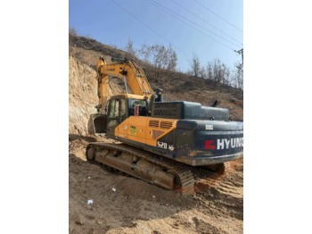 Ekskavator perayap Used original korea made excavator R520L-9VS Second Hand Hyundai Crawler excavator with good price for sale: gambar 3