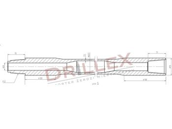 Mesin bor terarah Vermeer D33x44,D36x50 FS1 4,5m Drill pipes, żerdzie: gambar 1