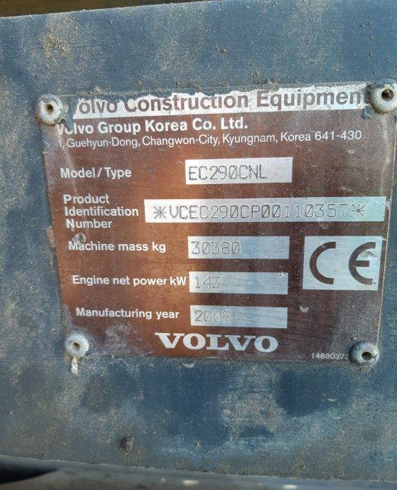 Ekskavator perayap Volvo EC 290 C N L: gambar 5