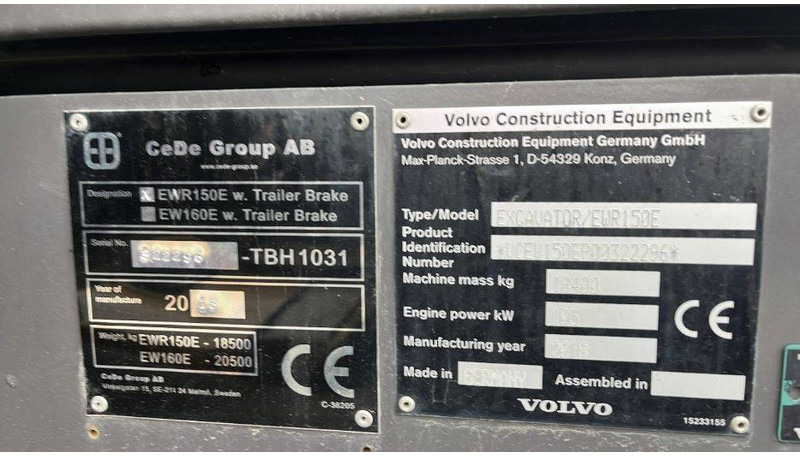Ekskavator roda Volvo EWR 150 E: gambar 5