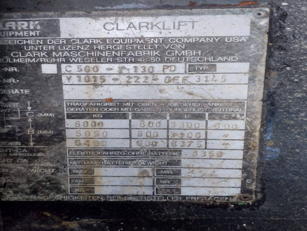 Forklift diesel CLARK  C500 Y130 PD: gambar 14