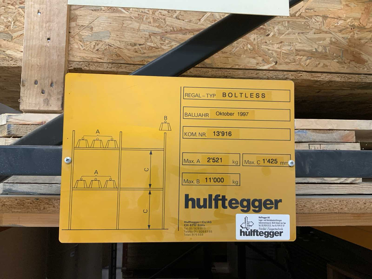 Rak gudang Hulftegger BOLTLESS: gambar 12