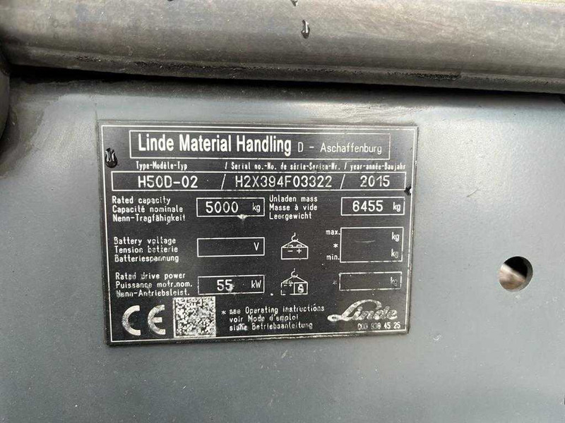 Leasing Linde H50D-02 5 TON / 5 METERS Linde H50D-02 5 TON / 5 METERS: gambar 21
