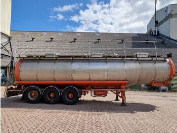 Semi-trailer tangki Burg Chemical - INOX - RVS - 31 m3 - 3 Comp.: gambar 5