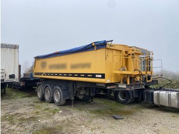 Semi-trailer jungkit Carnehl CHKS/A, Alukippmulde 27m³, Liftachse, SAF: gambar 1