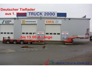 Semi-trailer low bed untuk pengangkutan mesin berat Goldhofer STZ-L 4-34 Länge bis 13m Twist Lock Lift Lenk: gambar 1