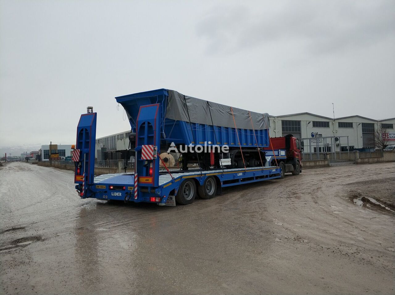 Semi-trailer low bed baru LIDER 2024 model new from MANUFACTURER COMPANY Ready in stock: gambar 12