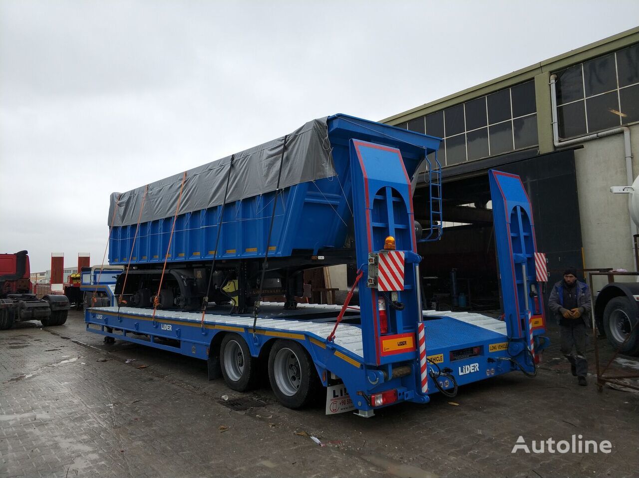 Semi-trailer low bed baru LIDER 2024 model new from MANUFACTURER COMPANY Ready in stock: gambar 11