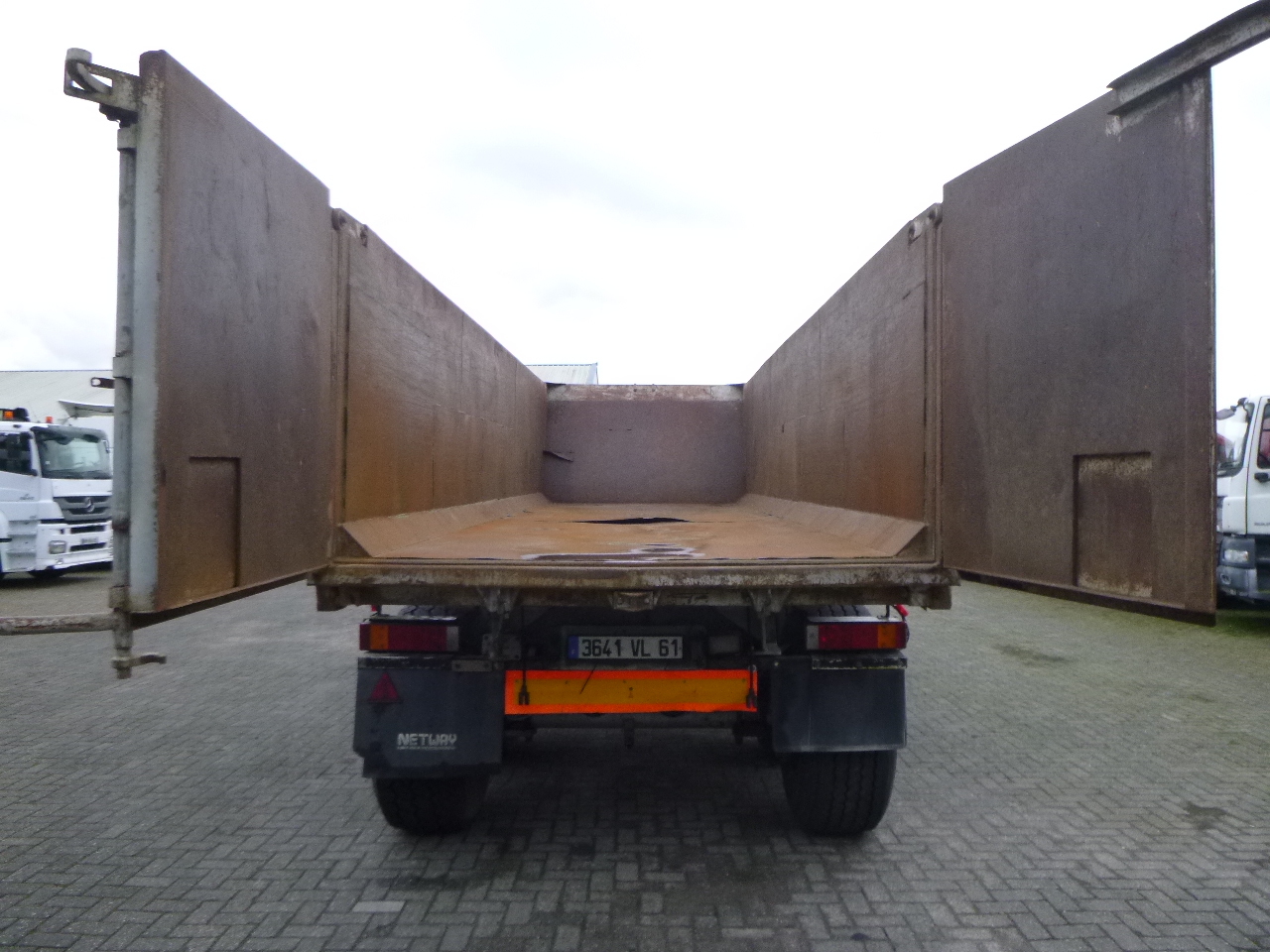Semi-trailer jungkit Robuste Kaiser Tipper trailer steel 24 m3 + tarpaulin: gambar 7