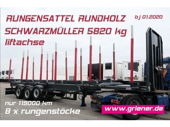 Semi-trailer pengangkut kayu SCHWARZMÜLLER