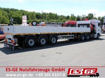 ES-GE 3-Achs-Sattelauflieger - Bordwände - Heckauszug  - Semi-trailer flatbed