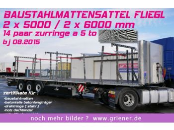 Fliegl SDS 390 / BAUSTAHLMATTENTRANSPORT LIFT BPW !!!!!  - Semi-trailer flatbed