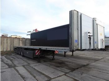 Fliegl Stahlmattenauflieger, Seitenrollen, Lochboden  - Semi-trailer flatbed