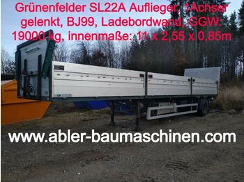 Grünenfelder SL22A Ladebordwand  - Semi-trailer flatbed