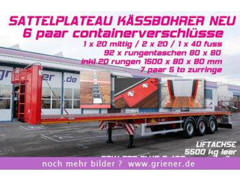 Kässbohrer SPS / PLATEAU / CONTAINER 20/40  RUNGENTASCHEN  - Semi-trailer flatbed