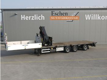 Schröder Rollkranauflieger*HIAB 322EP4*Kran*2011  - Semi-trailer flatbed