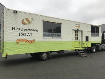 Netam-Fruehauf Foodtruck / Mobiel Cafetaria -Lunchroom / Food Truck (B/E rijbewijs) inclusief DAF trekker - Semi-trailer kotak tertutup