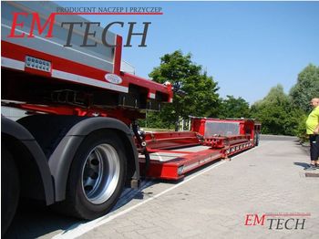 EMTECH Hydrauliczna łabędzia szyja, osie skrętne hydraulicznie, zawiesz - Semi-trailer low bed