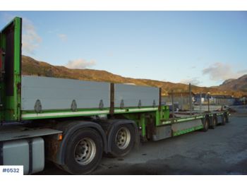  HRD 3 axle Jumbo semi-trailer with 6 meter pull-out. - Semi-trailer low bed