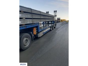  HRD 3 axle machine trailer w / pull-out - Semi-trailer low bed