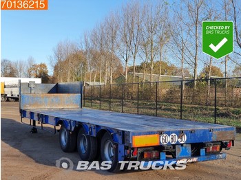 Netam-Fruehauf 3 axles Steelsuspension Hartholz-Boden - Semi-trailer low bed