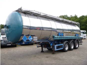 Feldbinder Chemical tank inox 37 m3 / 3 comp - Semi-trailer tangki