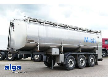 HLW STA 35, Isoliert, 2x Lenkachse, 27m³, Milch  - Semi-trailer tangki