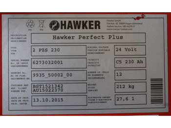 Baterai HAWKER 24 Volt 2 PzS 230 Ah: gambar 5