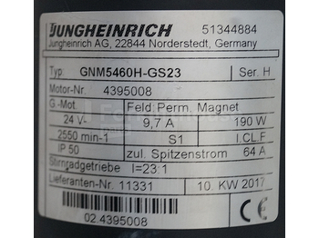 Mesin untuk Peralatan untuk menangani material Jungheinrich 51344884 Steering motor 24V type GNM5460H-GS23 sn 4395008: gambar 2
