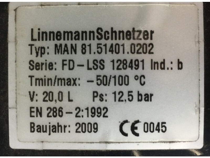 Sistem pemasukan udara untuk Bus Linnemann Schnetzer LIONS CITY A23 (01.96-12.11): gambar 4