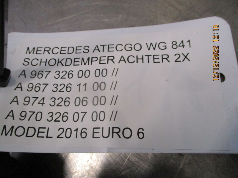 Penyerap guncangan untuk Truk Mercedes-Benz A 967 326 00 00 / 11 00 // 06 00 // 07 00 SCHOKDEMPER ACHTER AS ATEGO EURO 6: gambar 2
