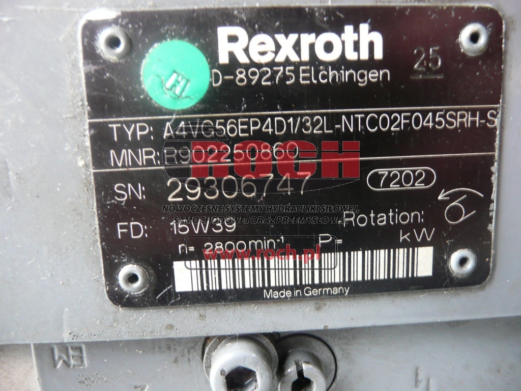 Pompa hidrolik REXROTH A4VG56EP4D1/32L-NTC02F045SRH-S: gambar 2