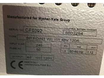  Hyster Charger 48V single phase 120A - Sistem listrik