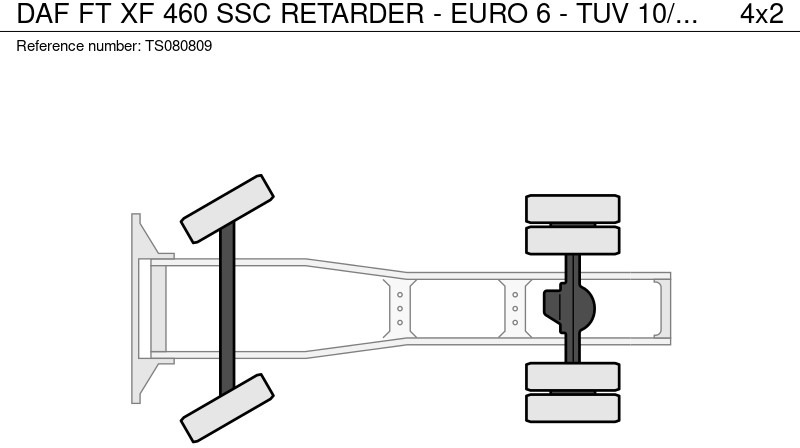 Tractor head DAF FT XF 460 SSC RETARDER - EURO 6 - TUV 10/24: gambar 15